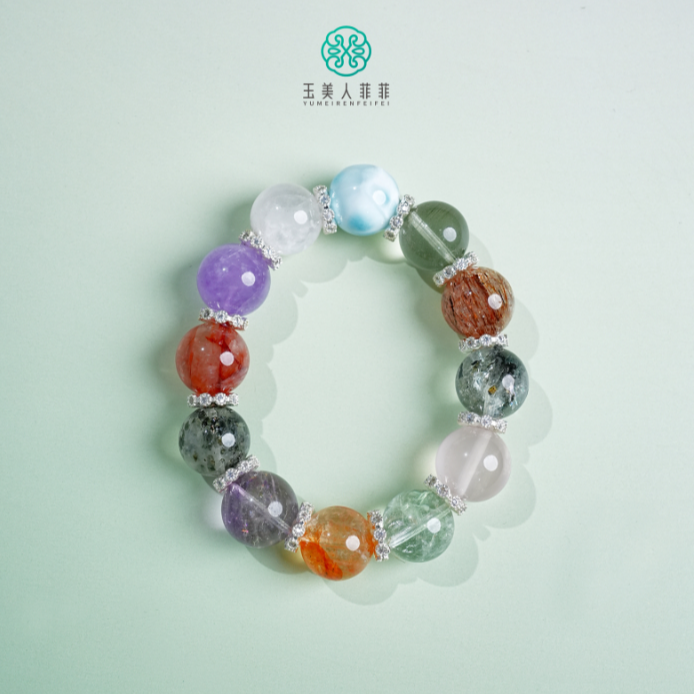 石惑珠宝^水晶多宝手串约15mm-多样性发一