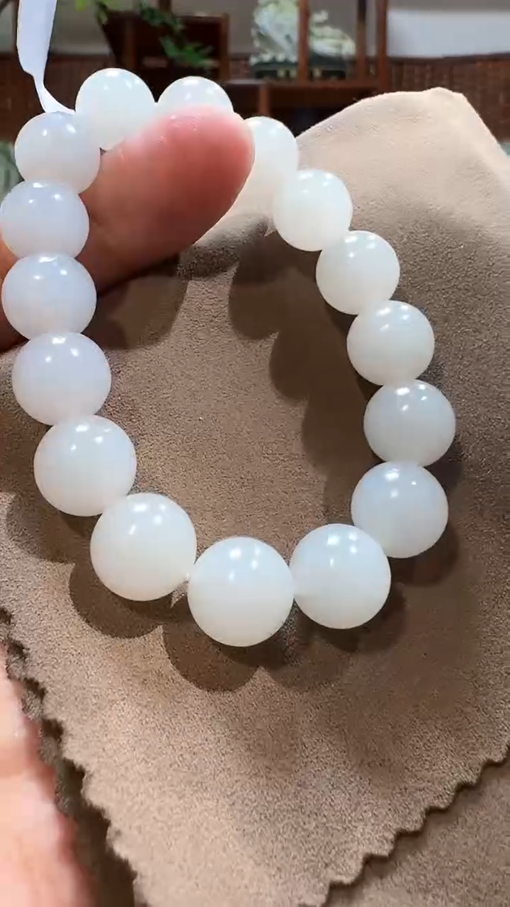 【闪购商品】和田玉手串未镶嵌1196和田玉12mm手串