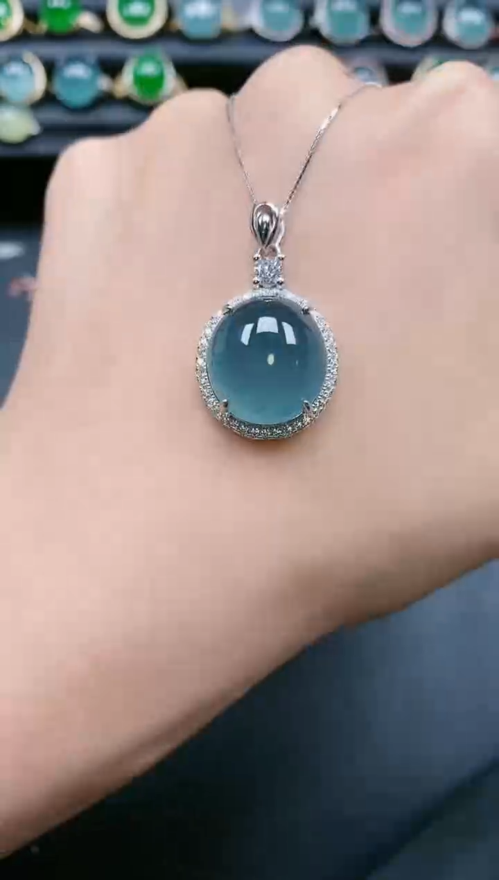 翡翠戒指银S925镶嵌1111111