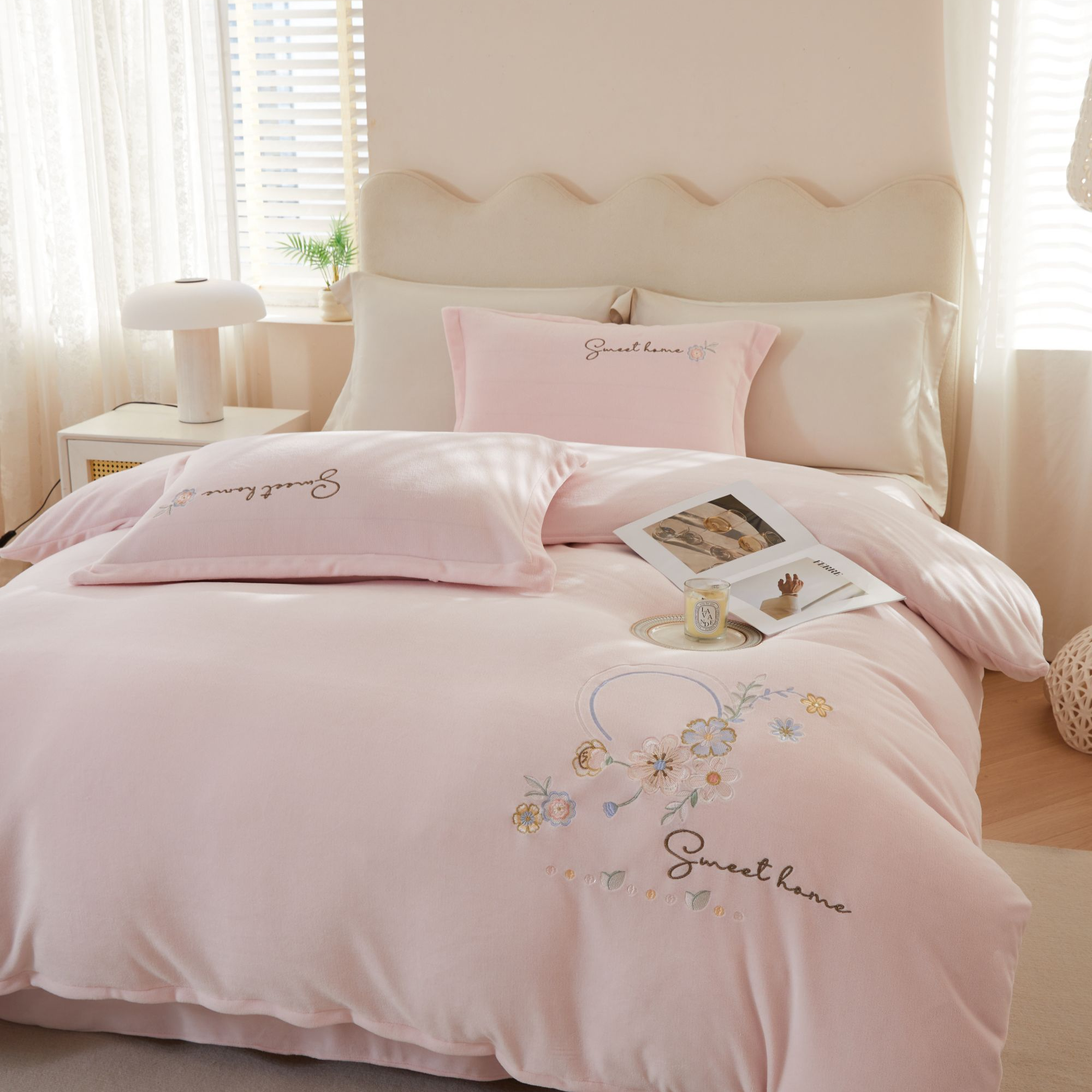 【梦境】加厚牛奶绒四件套双面绒被套冬季加绒四件套