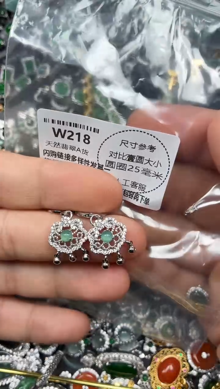 颈饰未镶嵌翡翠W218耳扣