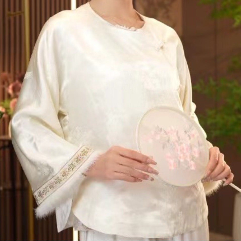 【珑玥】新中式国风斜襟盘扣马甲2024B0066-姚姚玫瑰仓