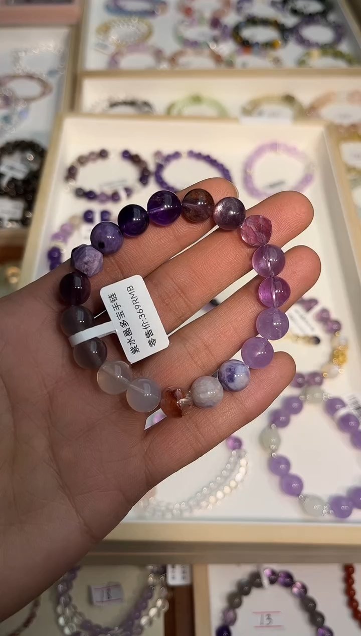【闪购商品】水晶手链未镶嵌紫水晶多宝