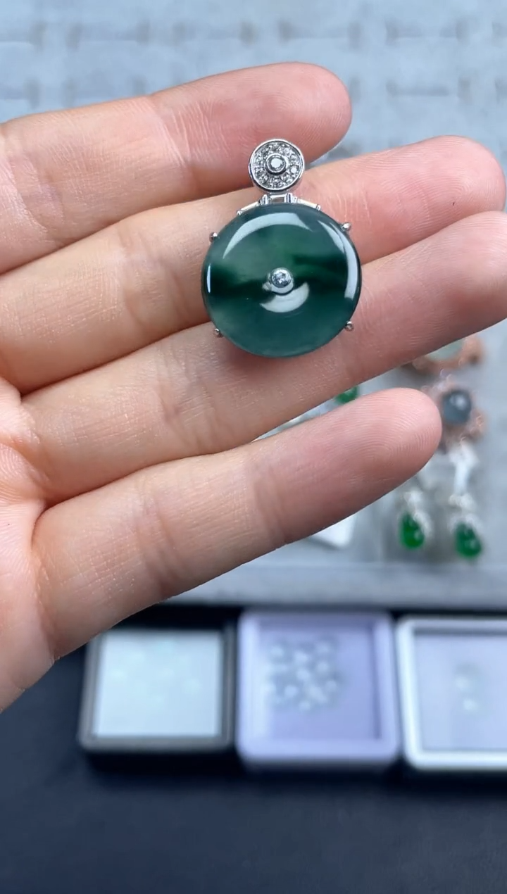 翡翠裸石天然翡翠裸石蛋面10