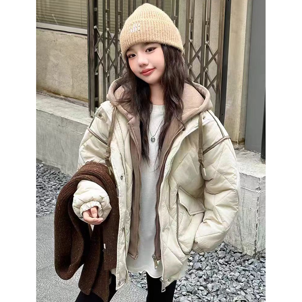 韩系女童假两件套棒球服外套9132