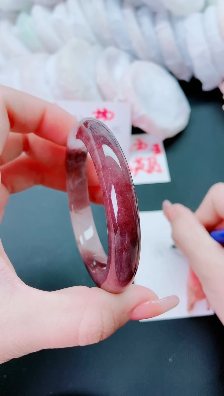 【闪购商品】石英质玉手镯未镶嵌N47-56-55