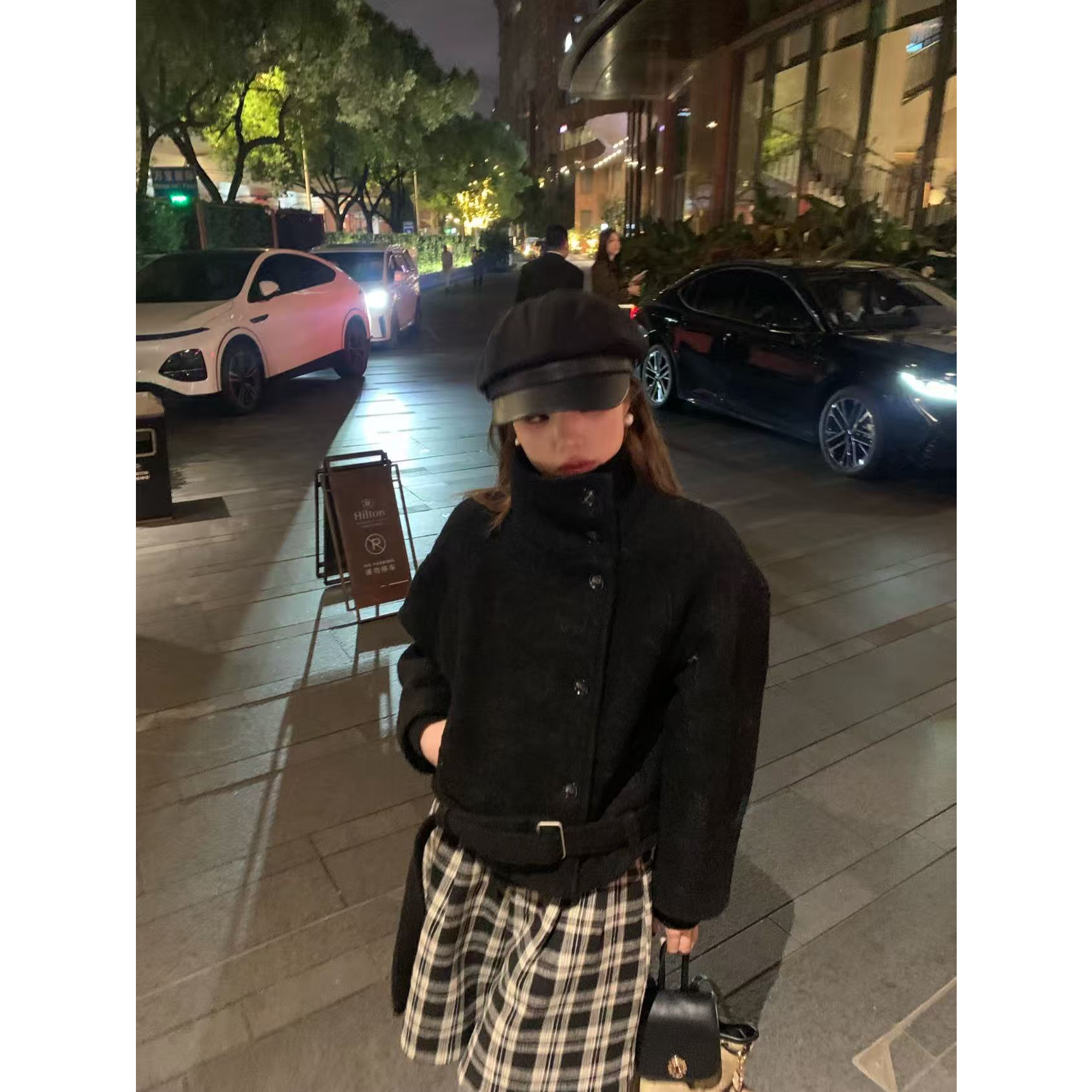 【OneMinute】秋冬韩系羊毛毛呢系带外套