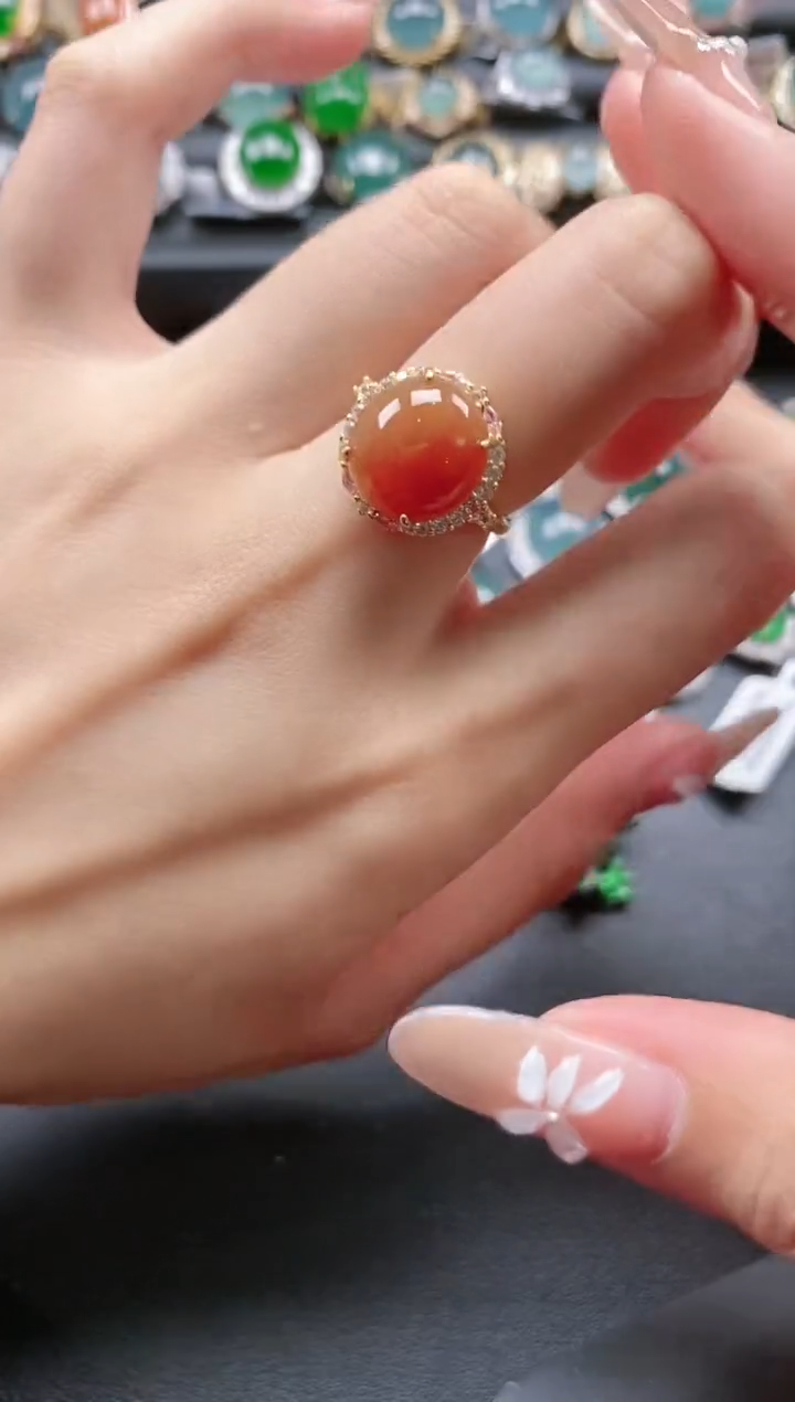 【闪购商品】翡翠戒指银S925镶嵌51511