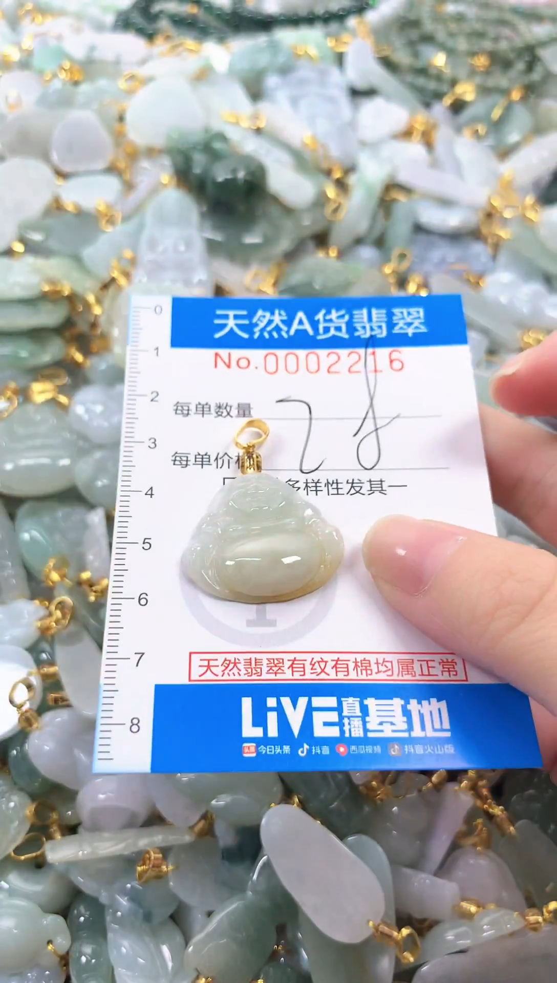 颈饰未镶嵌翡翠净货挂件-2216