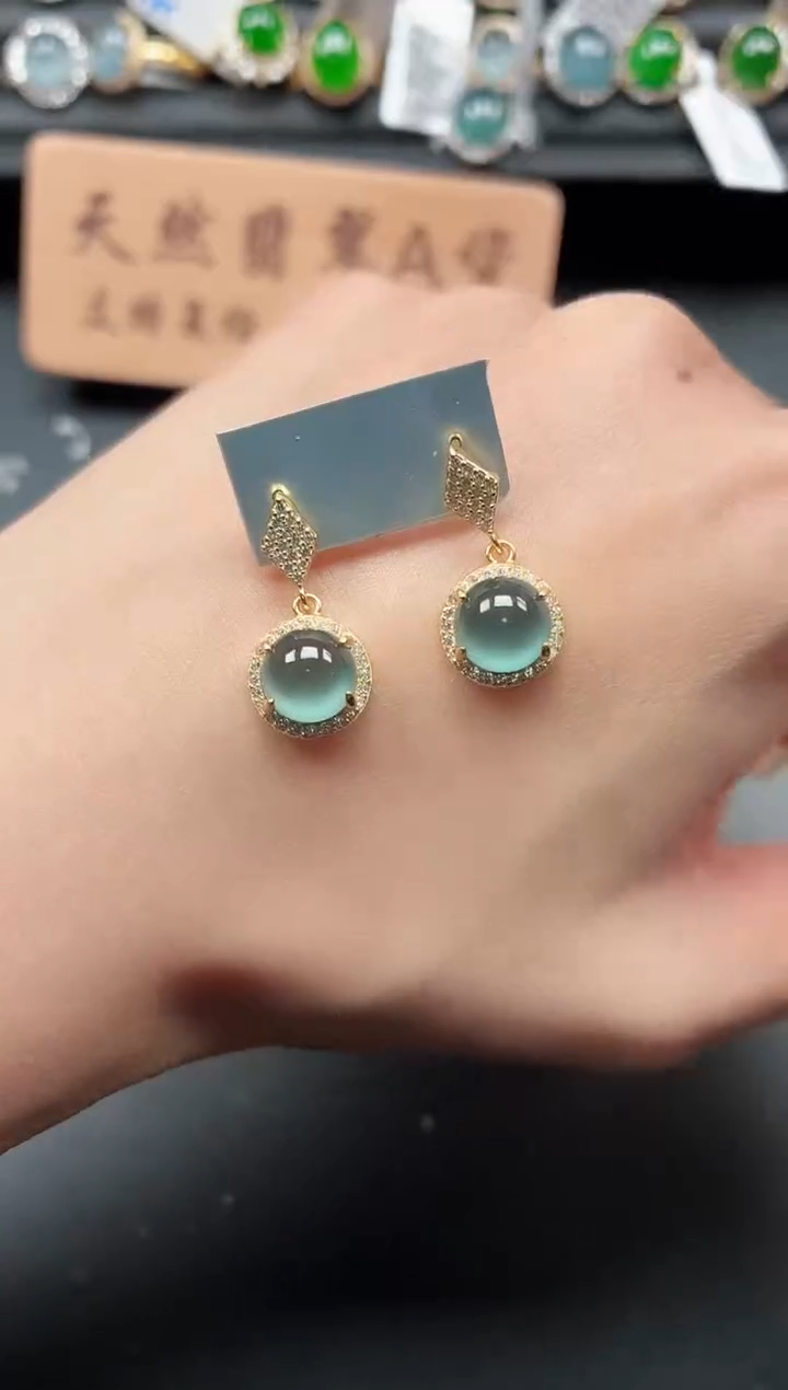 银S925镶嵌戒指翡翠1111111