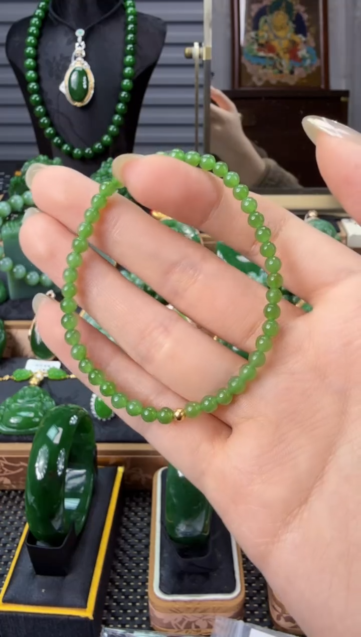 【闪购商品】和田玉（碧玉）手串未镶嵌 