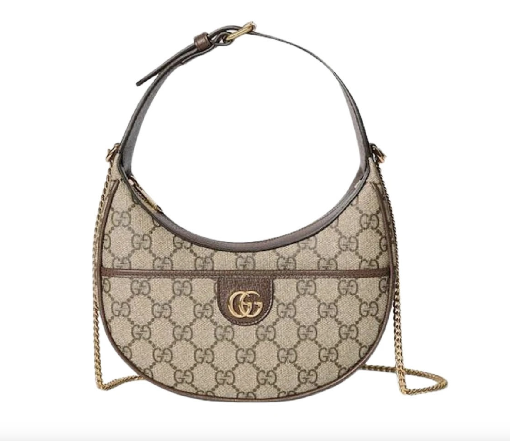 99新 GUCCI/古驰 古驰老花半月包