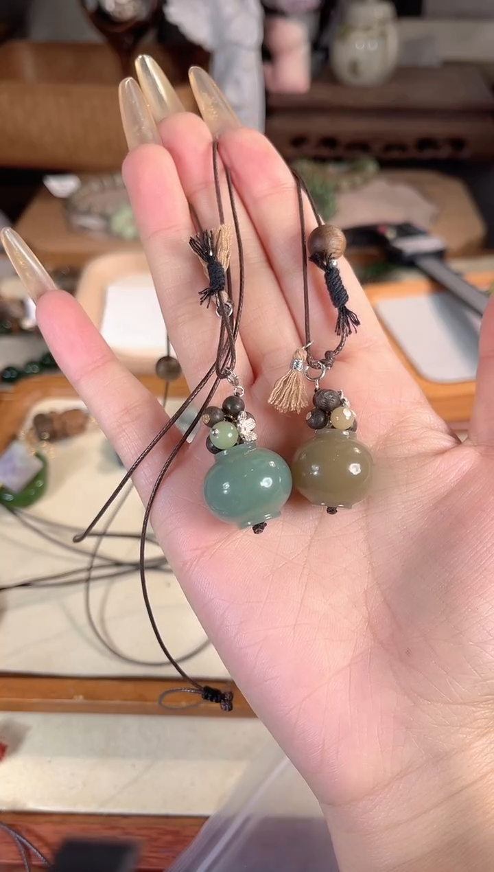 项链银S925镶嵌和田玉多样性发其一孤品默认微瑕