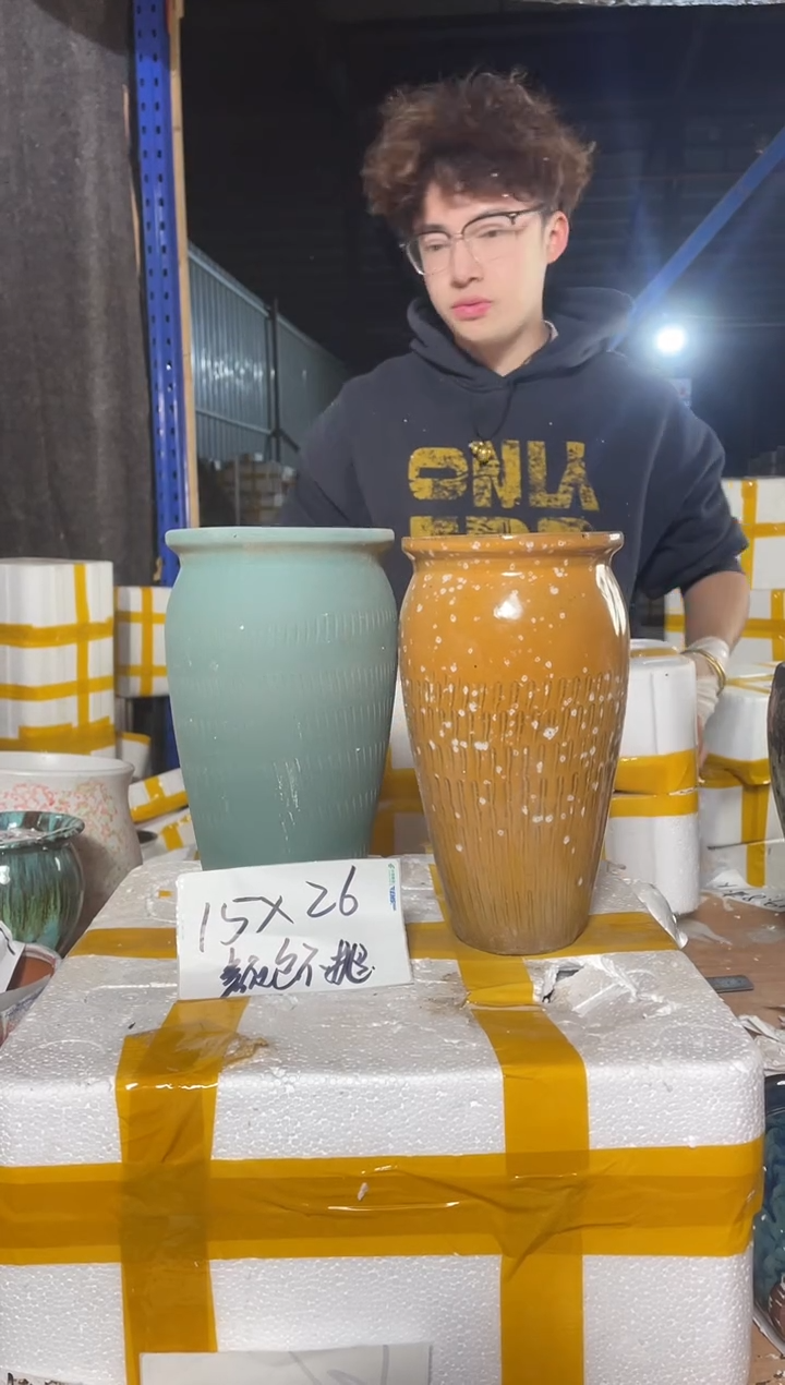 紫砂花盆宜兴紫砂粗陶花盆15-26