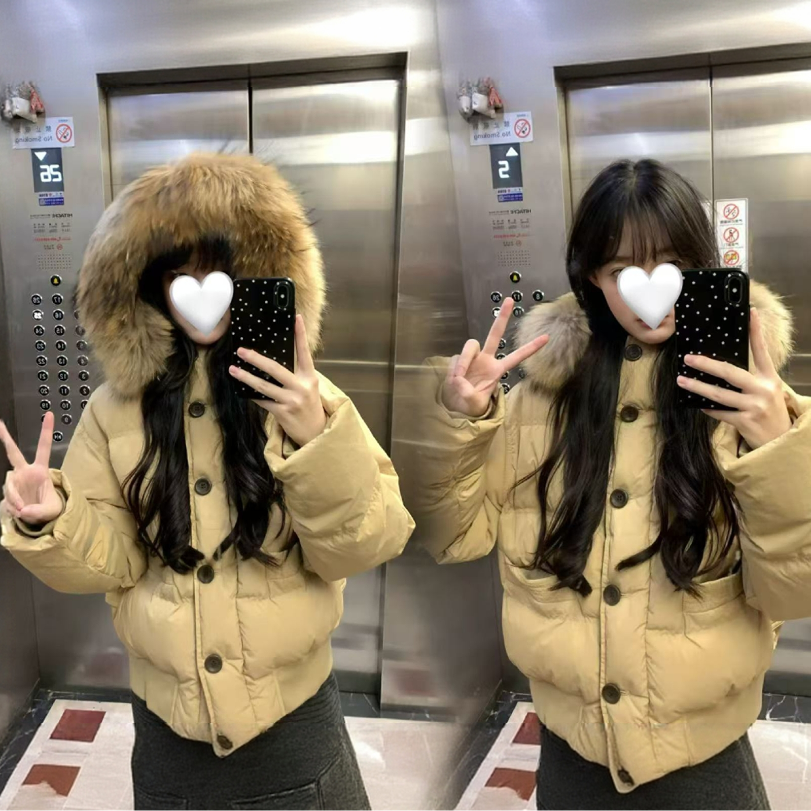 冬季新款中长款连帽棉衣百搭保暖外套女士棉服常规短款常规款