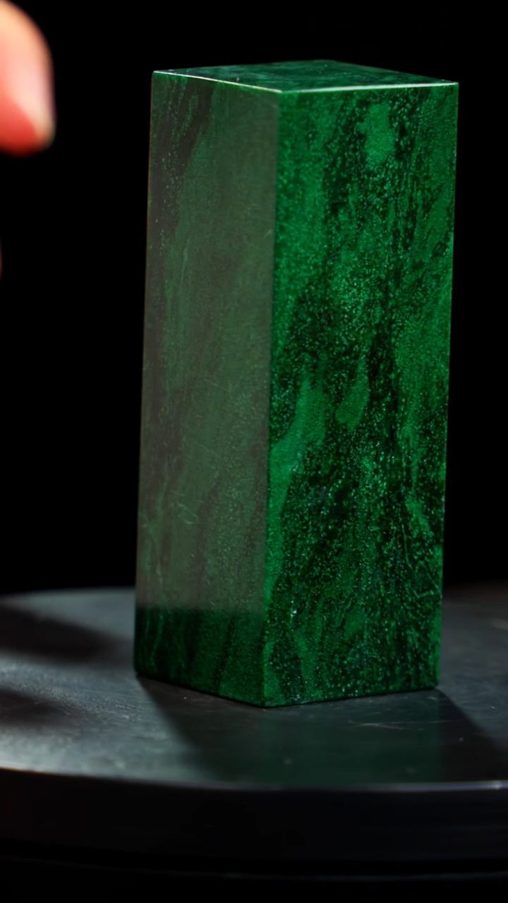 青田石满天星老绿