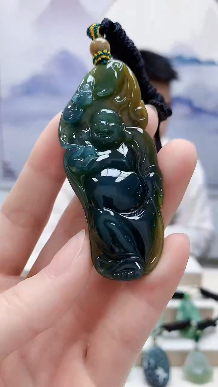 未镶嵌定制翡翠5028ry-毛货挂件65