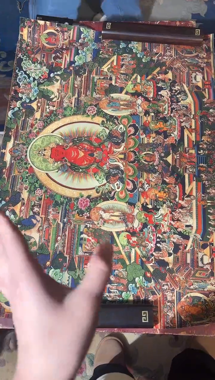 卷轴画龙妹的唐卡tk16