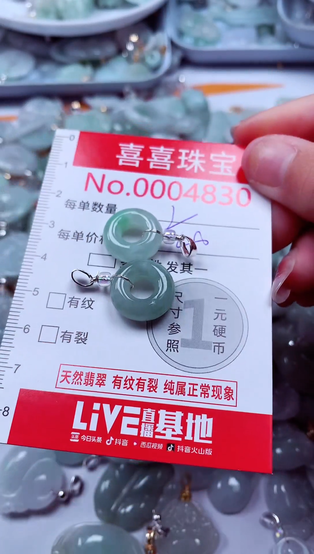 吊坠(不含链)未镶嵌翡翠4830