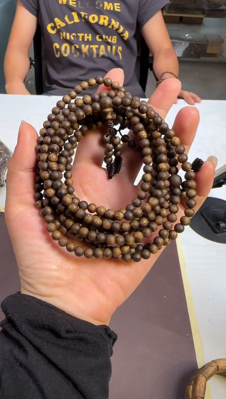 手串沉香99沉国香绿棋张勺子正圆珠5mm138颗8g+多样性发1