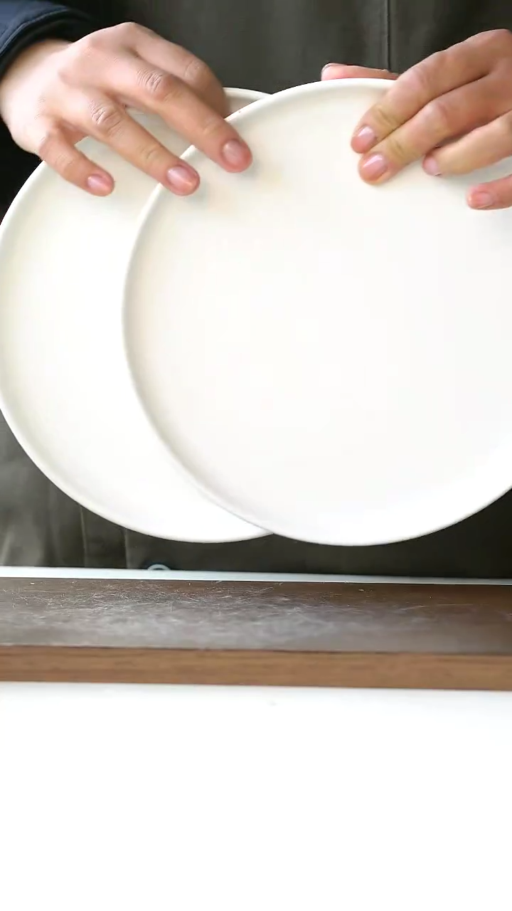 【闪购商品】陶瓷极简白早餐盘2只装微瑕@4-2@