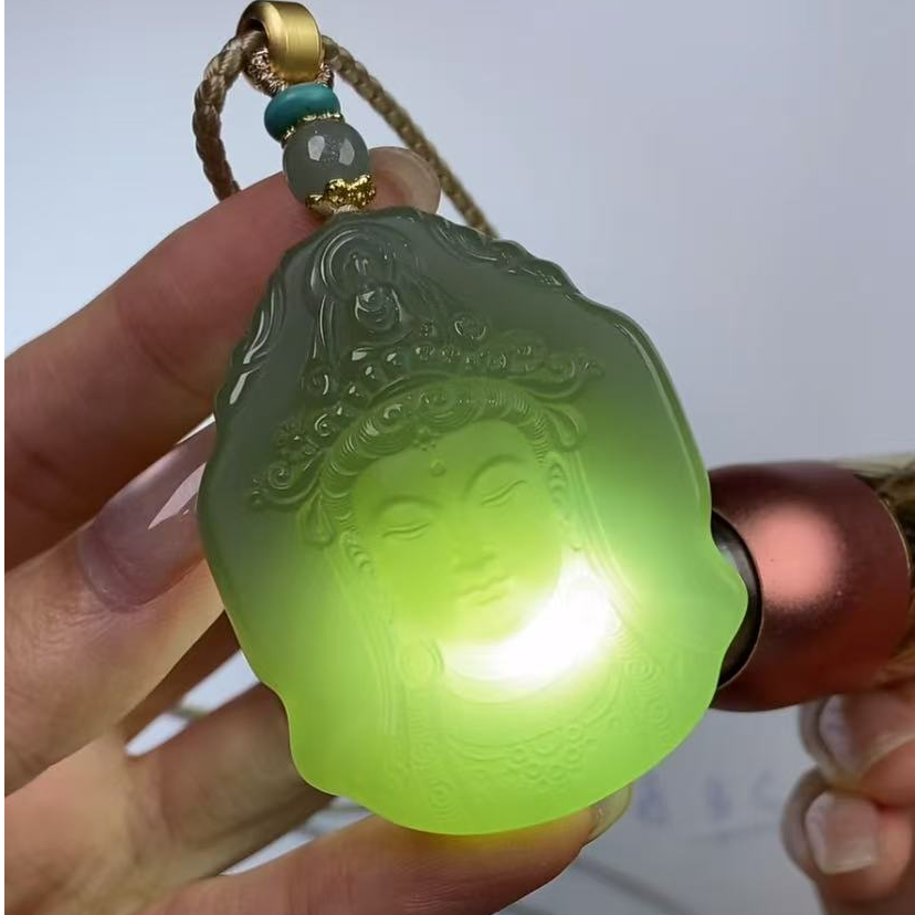 319027/和田玉湖水绿观音 S级品质  多样性一件发