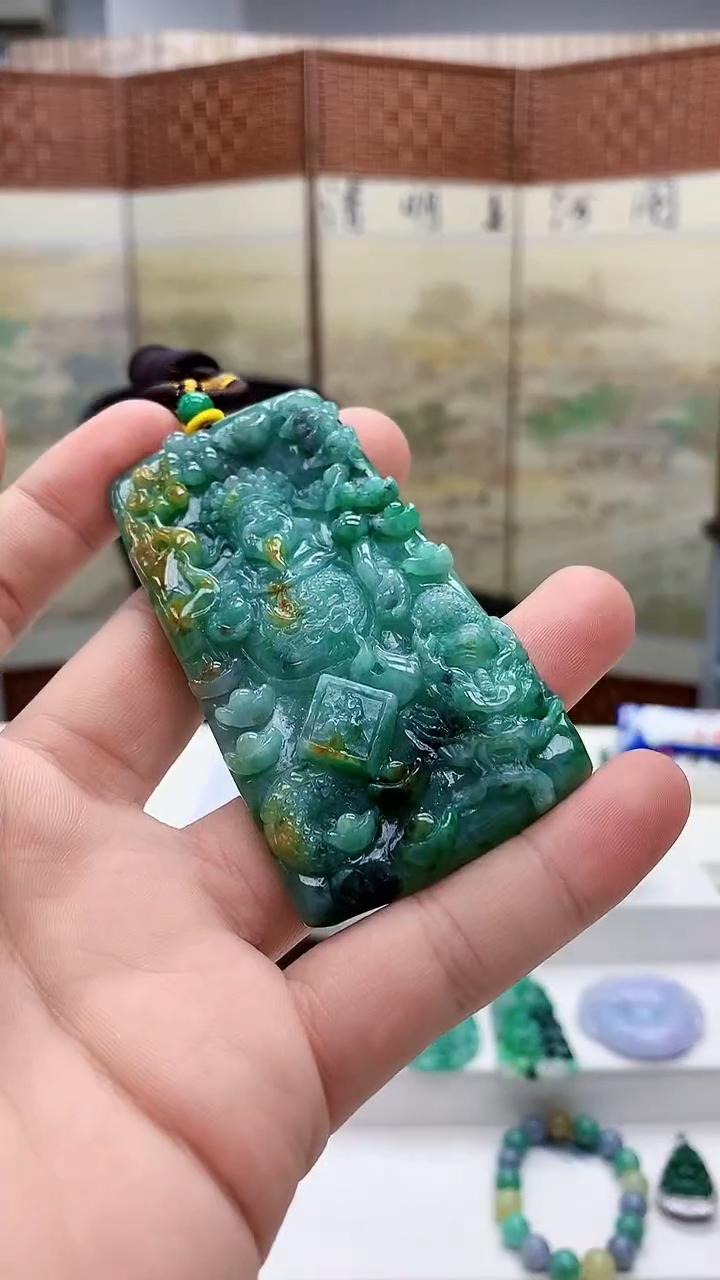 未镶嵌定制翡翠4688bb-毛货挂件41