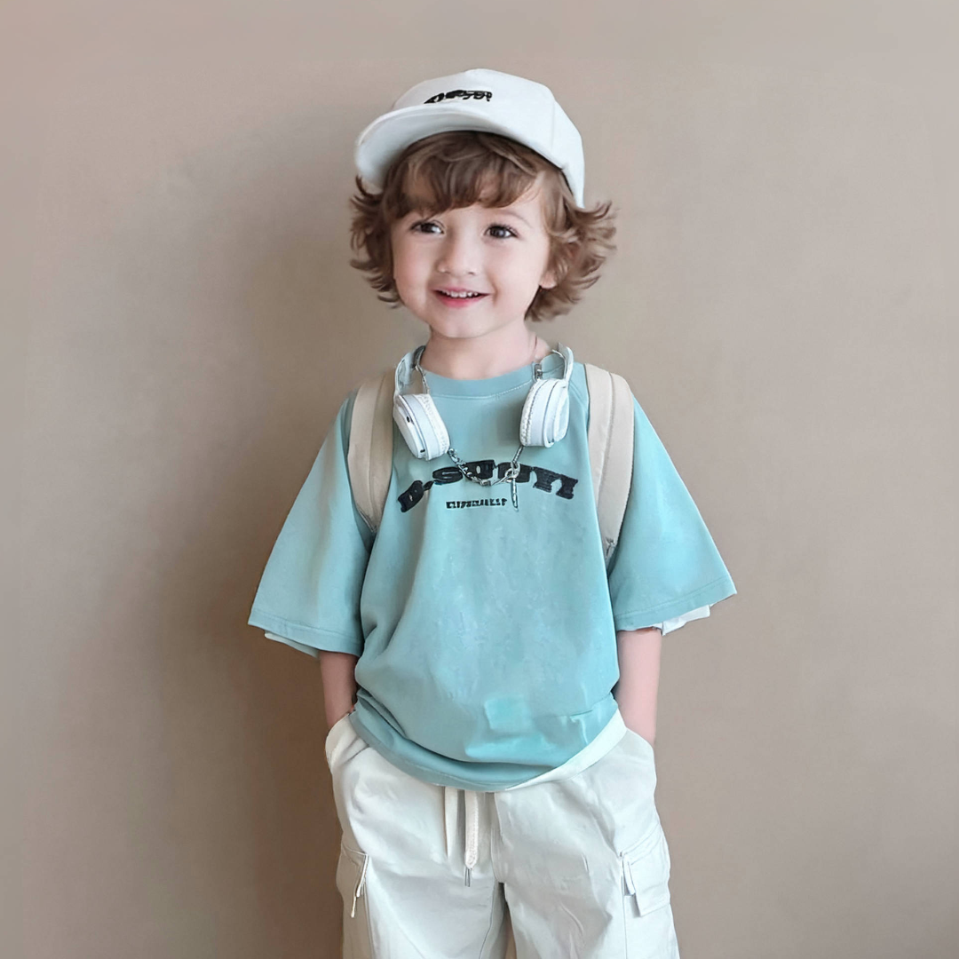 男童短袖字母印花T2025夏季新品 37581