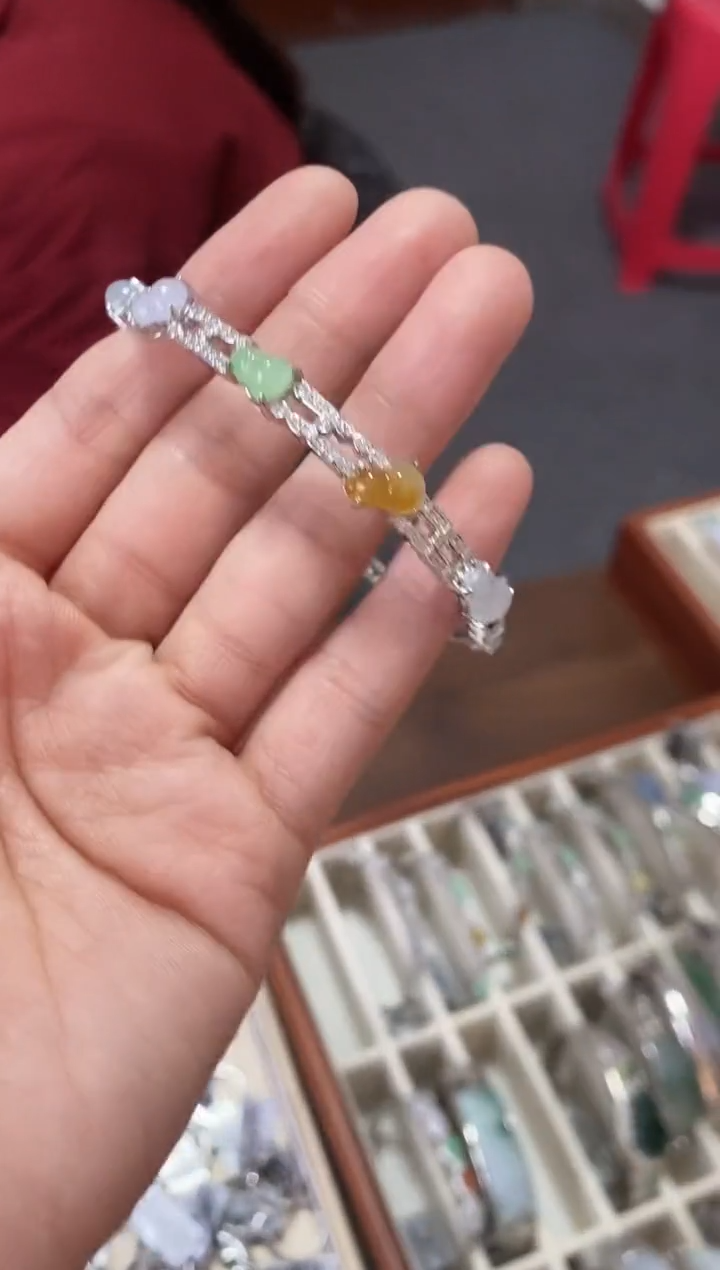 颈饰银S925镶嵌翡翠16646