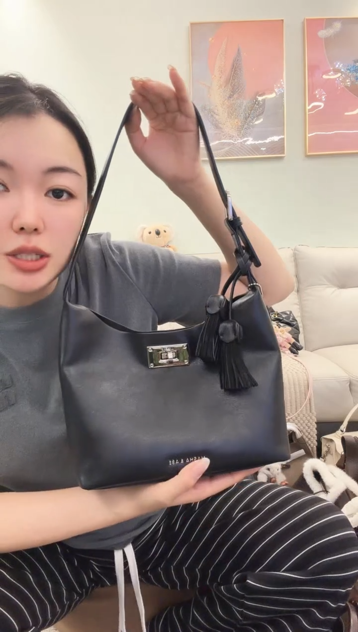 牛皮msabe油蜡小托特