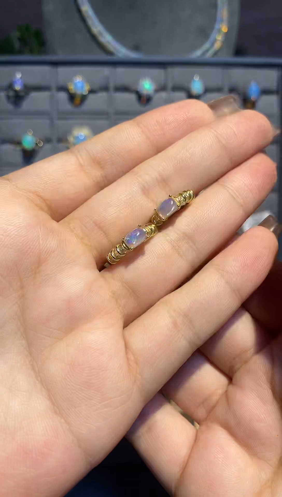 【闪购商品】欧泊耳扣银S925镶嵌耳扣