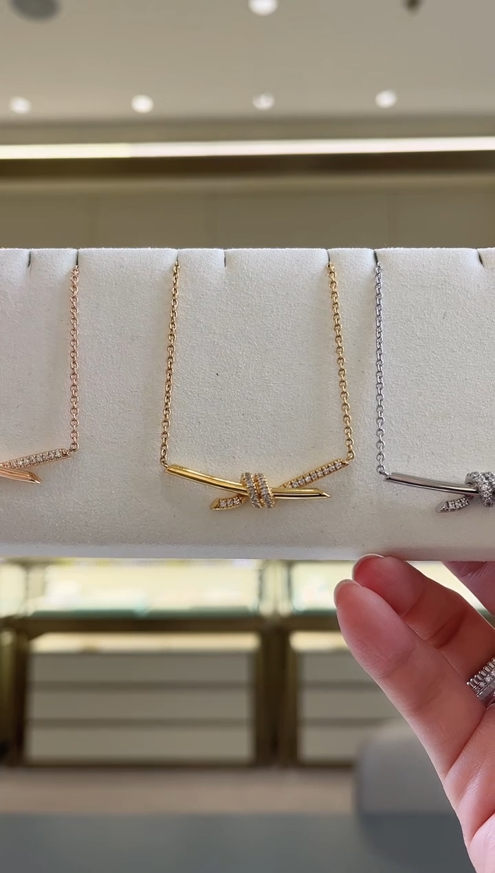 无铜合金镶钻项链