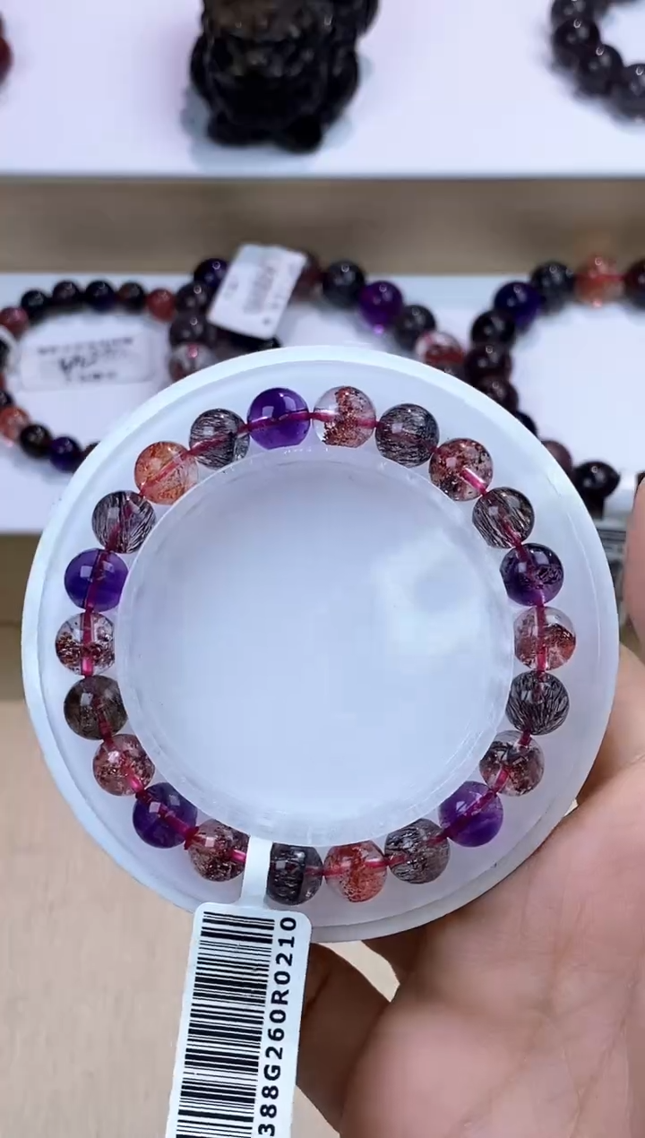 【闪购商品】水晶手链未镶嵌黑加仑超七单圈8m+