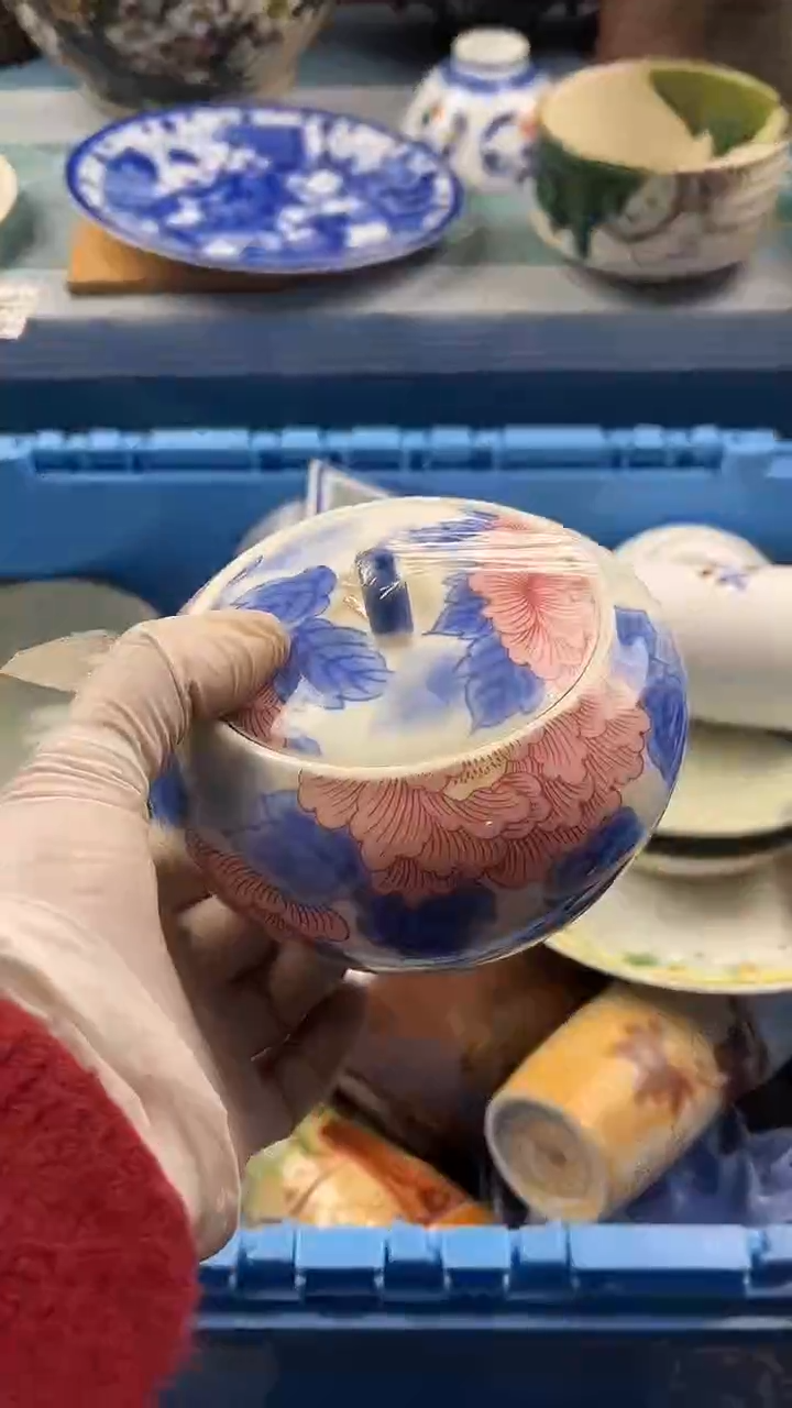 瓷片桃**酱英歌瓷器满19.9包邮