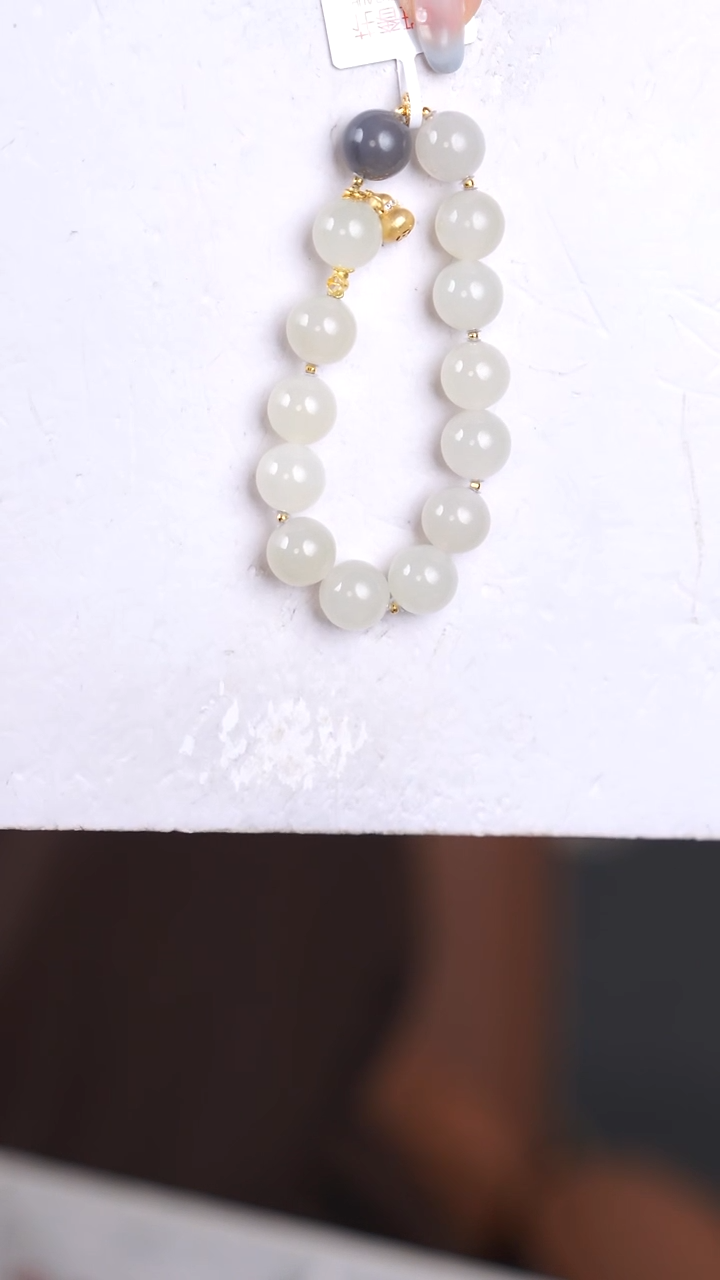 手链18K金镶嵌和田玉@@@@@