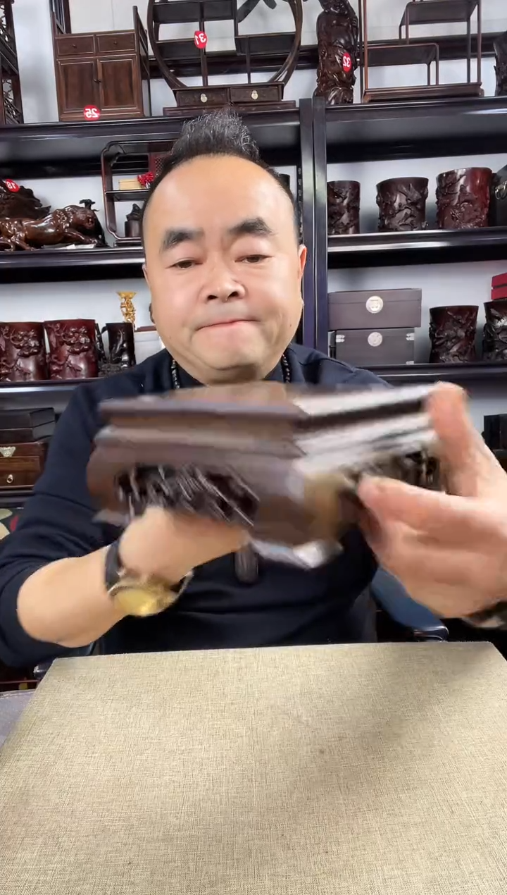 木灵芝正方老李红木工艺品