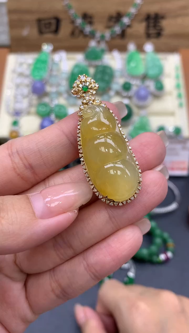 【闪购商品】翡翠颈饰18K金镶嵌549-中国好珍宝