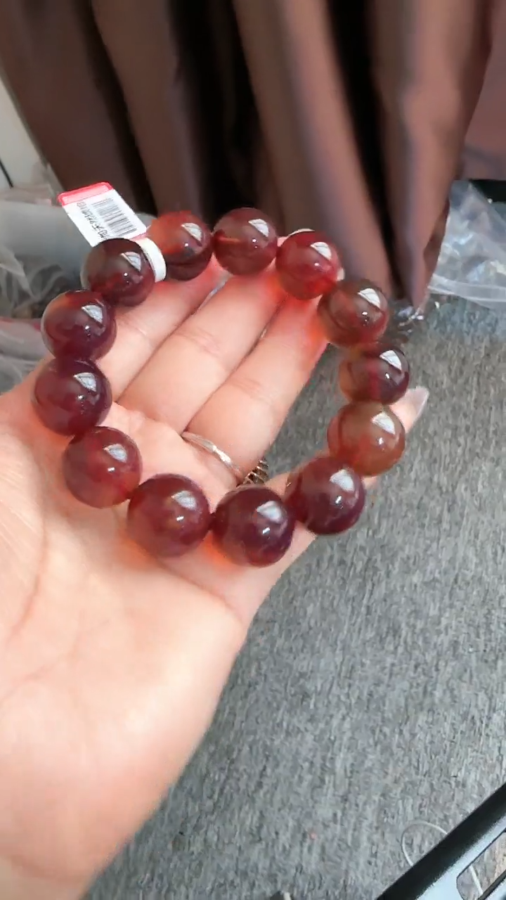 【闪购商品】琥珀手链未镶嵌规格17紫杉醇手串#81