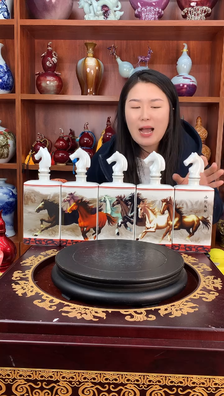 瓷1斤装马到成功空酒坛