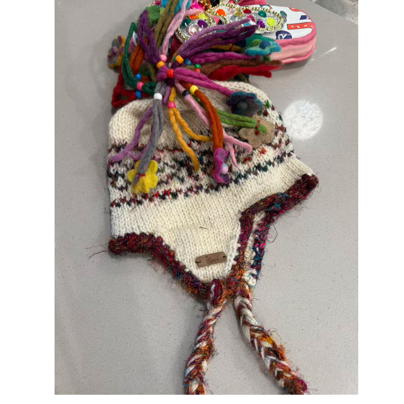 A645 儿童针织时尚编织红色保暖秋冬冬季休闲百搭女士帽子