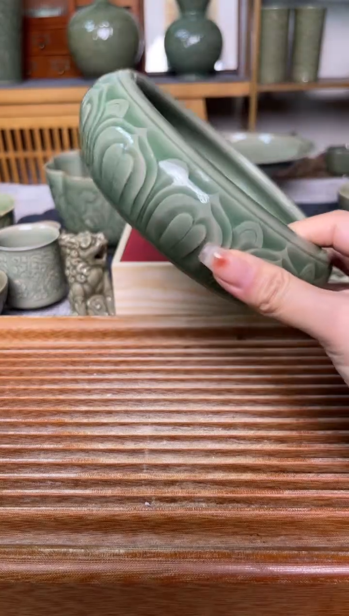 【闪购商品】其他109纯手工秘色小笔洗