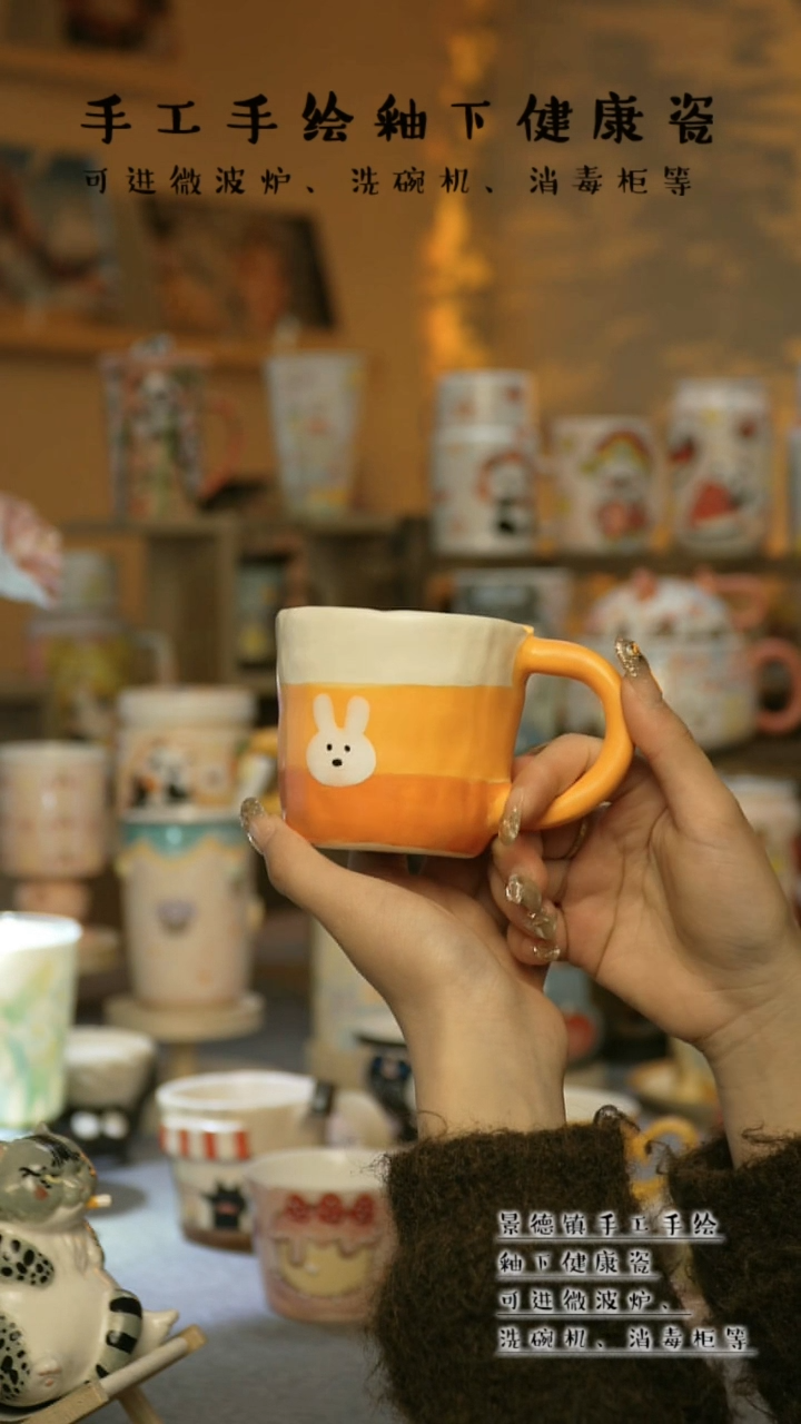 【闪购商品】杯景德镇高温釉下彩陶瓷&A701