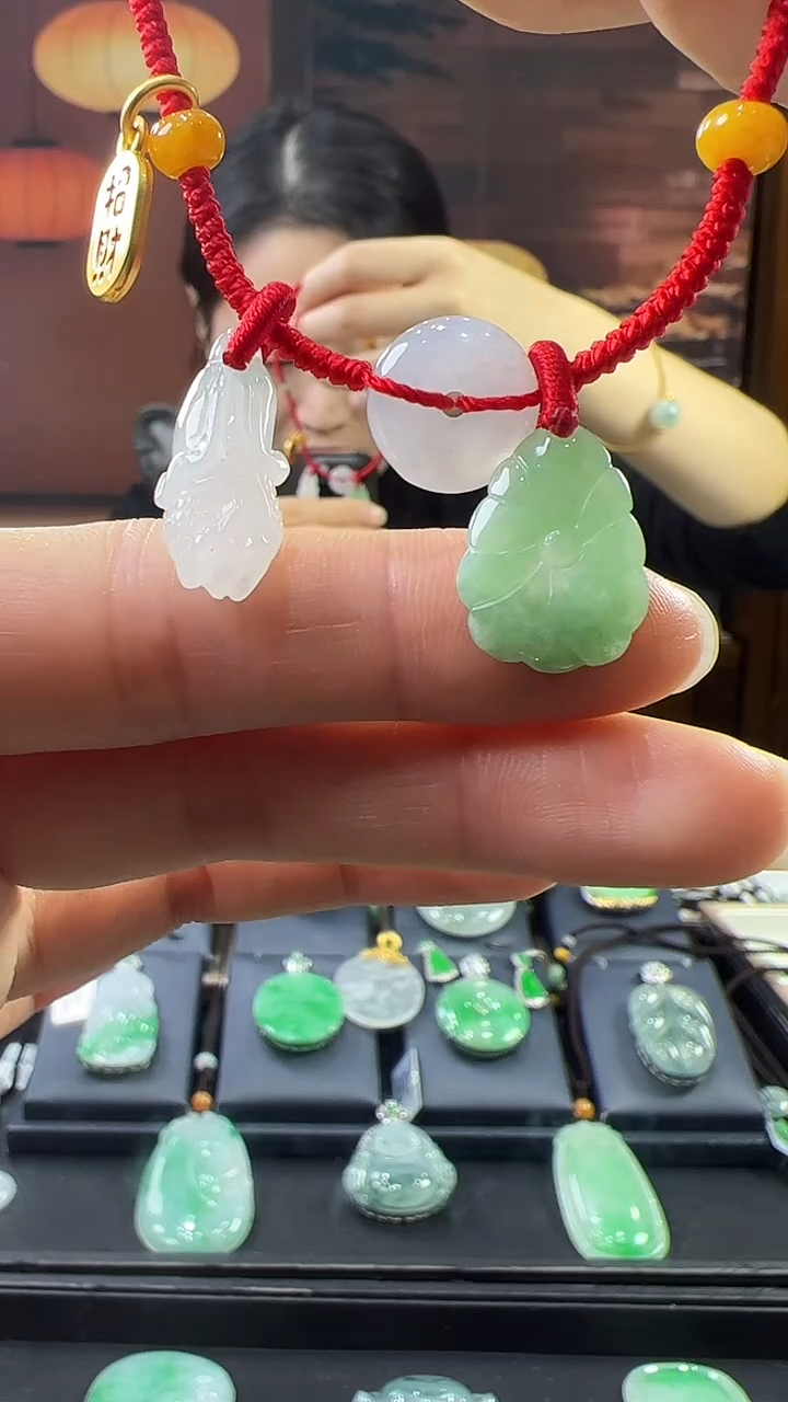 未镶嵌挂件翡翠脚链