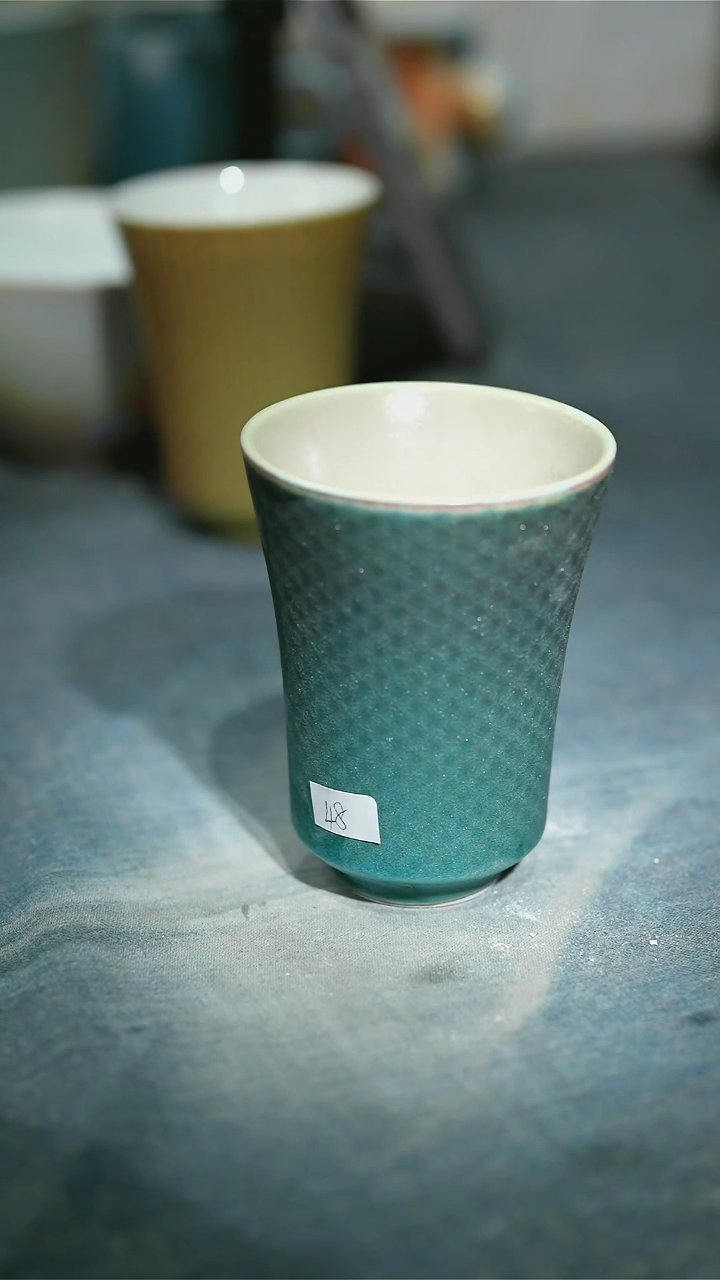 【闪购商品】碗浪鬼柴烧釉绘柴烧浪鬼柴烧釉绘柴烧杯