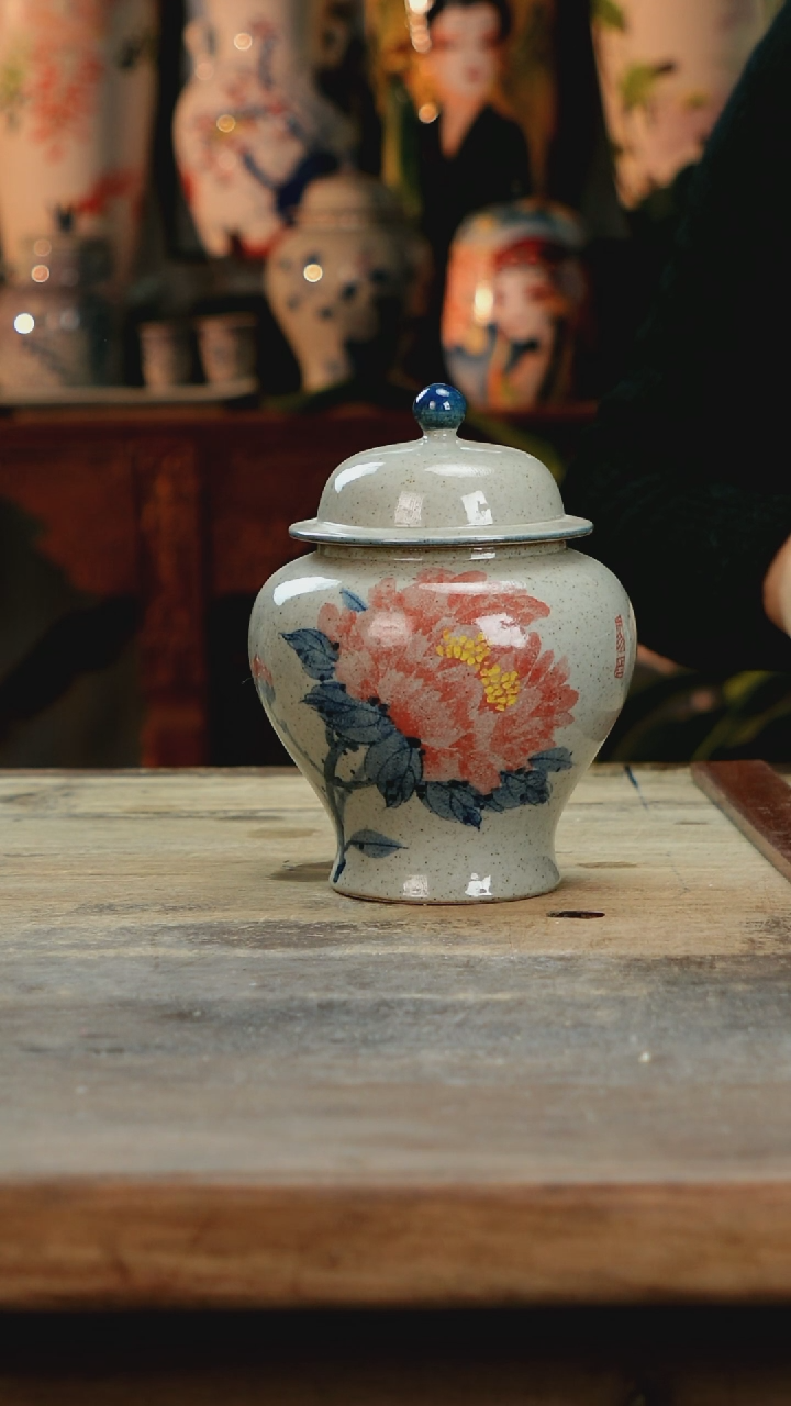 【闪购商品】瓷片景德镇纯手工釉下彩精品花瓶