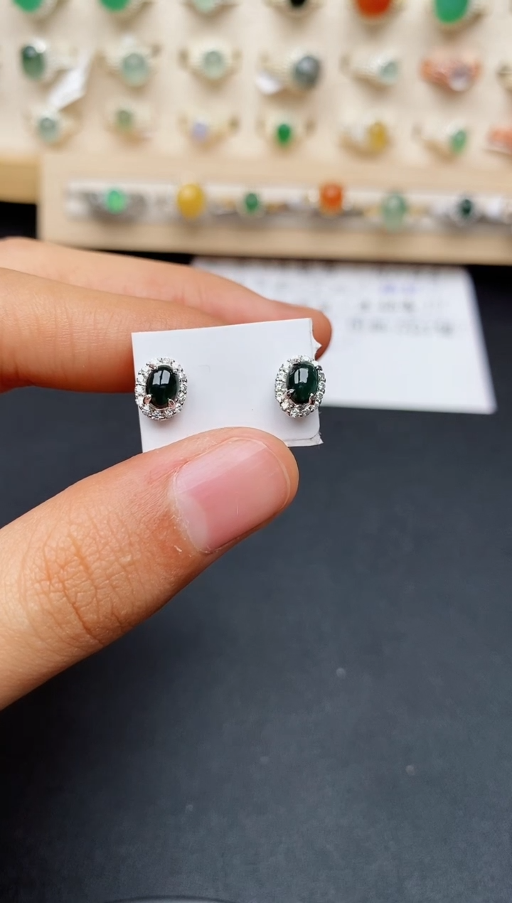 【闪购商品】翡翠戒指银S925镶嵌缅甸翡翠