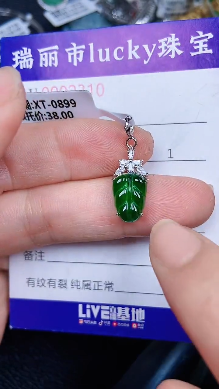 颈饰银S925镶嵌翡翠23100