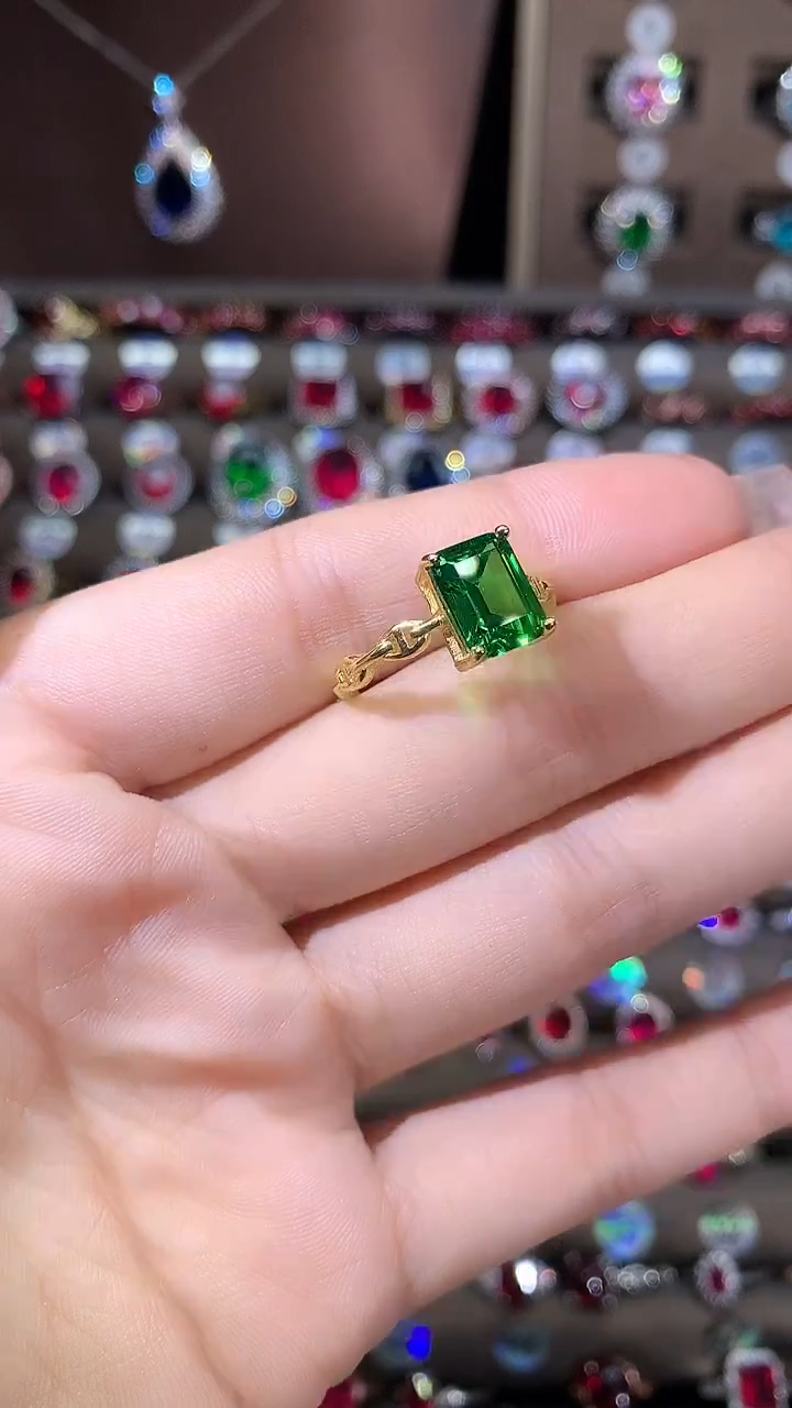 银S925镶嵌戒指碧玺79