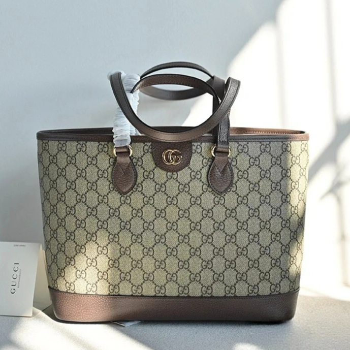 未使用 GUCCI/古驰 青奢荟/帆布古驰托特手提包////80412