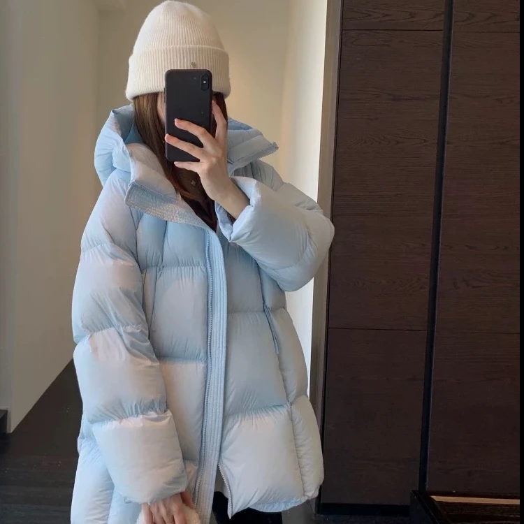 【贝贝款】东北30度白鸭绒中长款加厚保暖羽绒服